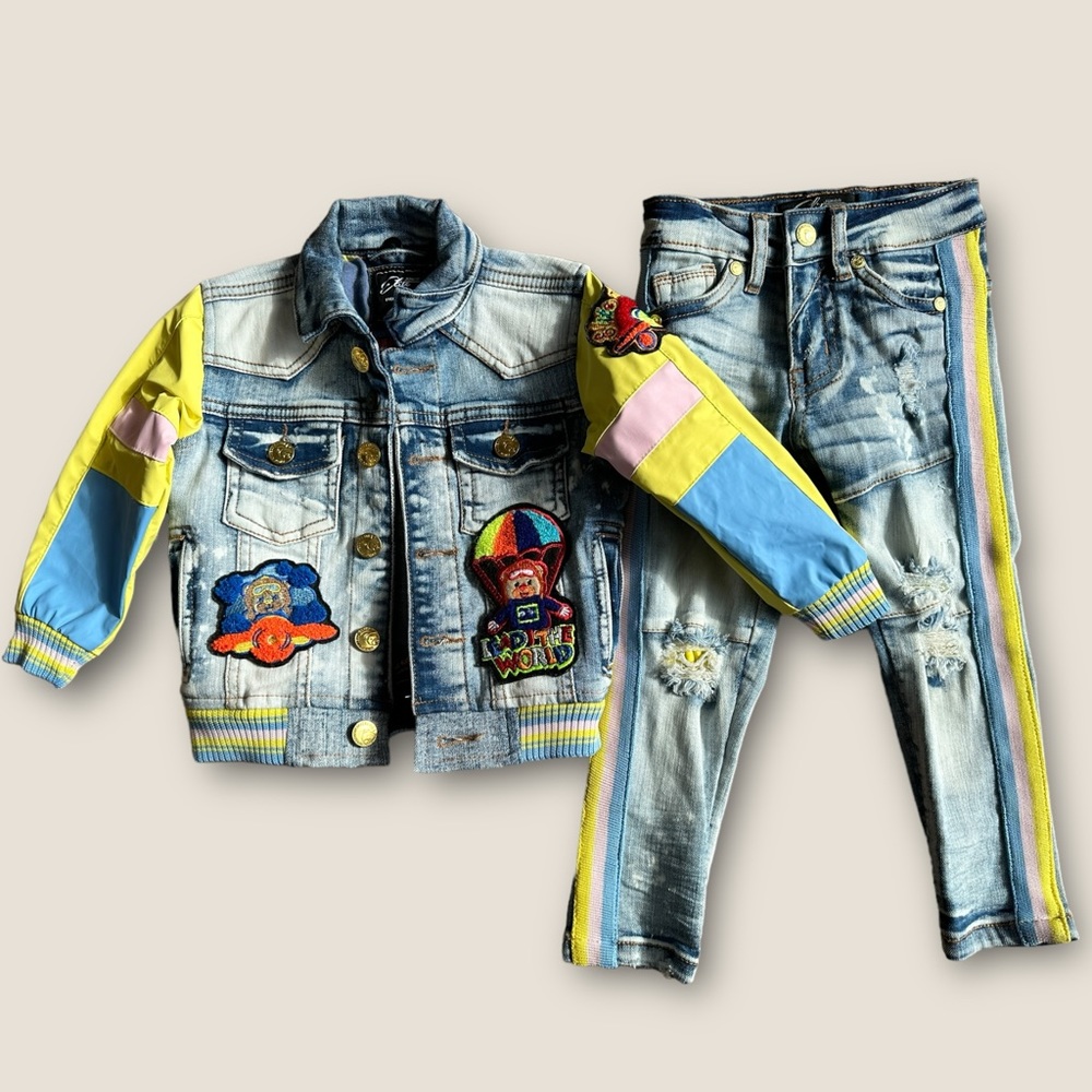 Elite Denim Jean Jacket Set size 2/3